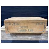 Bovril Corned Beef Wood Crate