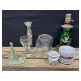 Glass Bud Vase, Roanoke Mug, Lamp