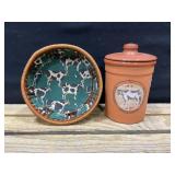 Cow Basket and Terracotta Tea Jar