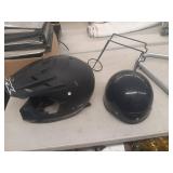 Two Helmets With Display Stand