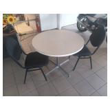 Round Table with Two Chairs Set