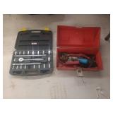 Stanley Socket Set and a Tool Box with Hand Tools