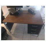 Metal Desk with Wood Laminate Top