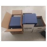 3 Boxes of Blue Binders