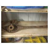 Vintage Pipe Threading Tool with jumper cables