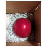 Red Glass Decorative Round gazing ball