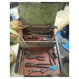 Metal Toolbox With Assorted Tools
