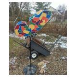 Colorful Metal Butterfly Yard Sculpture