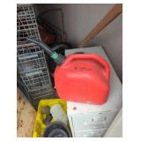 Red Plastic Gasoline Container