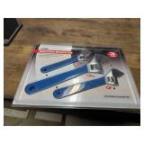 Allied Adjustable Wrench Set, 3 Pieces