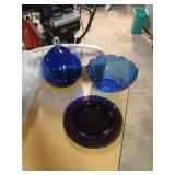 Blue Glass Decorative Collection