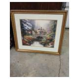 Framed Cottage Landscape Artwork