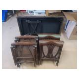 Folding Table With Four Chairs Set