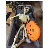 Halloween Skeleton and Decorations