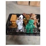 Plush Toys and Wooden Vehicle