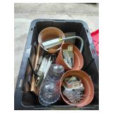 Storage Bin with Mixed Tools and Parts