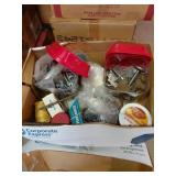 Box Lot of Assorted Hardware Supplies