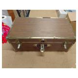 Wooden Trunk With Brass Colored Hardware