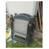 Two metal framed folding Chairs