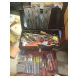 Metal Toolbox with Assorted new and used Tools