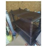 Three-Tier Wooden Shelf Unit