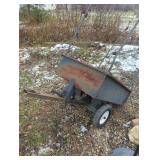 Rustic Metal Tow-Behind Cart