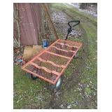 Red Metal Utility Wagon, 52 x 26