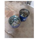Two Coffee Cans Filled With Washers