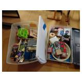 Two Storage Tubs with Miscellaneous Items