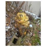 Yellow Cast-Iron Fire Hydrant