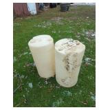 White Plastic Storage Barrels