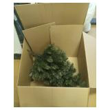 Tree Top and Wooden Snowman Decor