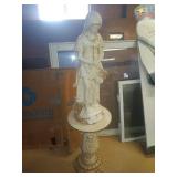 Statue of Girl with Matching Pedestal