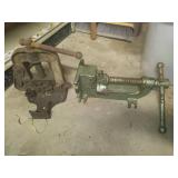 Two Heavy Duty Bench Vises