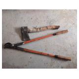 Axe and Pruning Shears Set