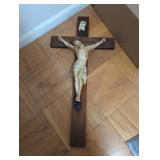 Wooden Crucifix With Painted Corpus