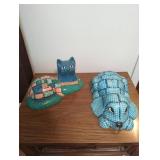Heavy Ceramic Cat and Dog Figurines