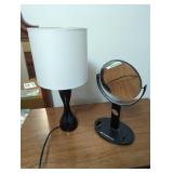 Table Lamp and KBco Mirror Set
