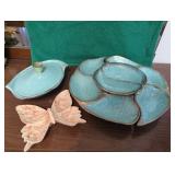 Ceramic Serving Set with Butterfly