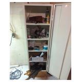 Metal Storage Cabinet with Contents