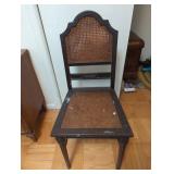 Metal Chair with Cane Backrest
