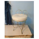 Metal Vanity Stool with Cushion