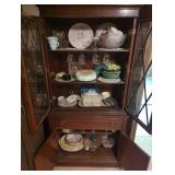 Contents of Curio Cabinet Dishware Lot