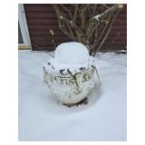 Decorative Concrete Planter and Statue