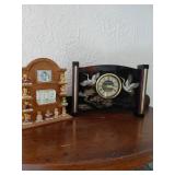 Wooden Perpetual Calendar and Mantel Clock