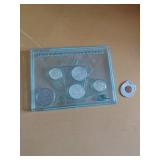 Award Set With U.S. Coins in Case