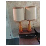 Turned Wooden Table Lamps