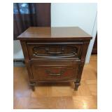 Two-Drawer Wooden Nightstand