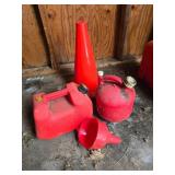 Red Gasoline Containers