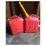 Red Plastic Gasoline Cans